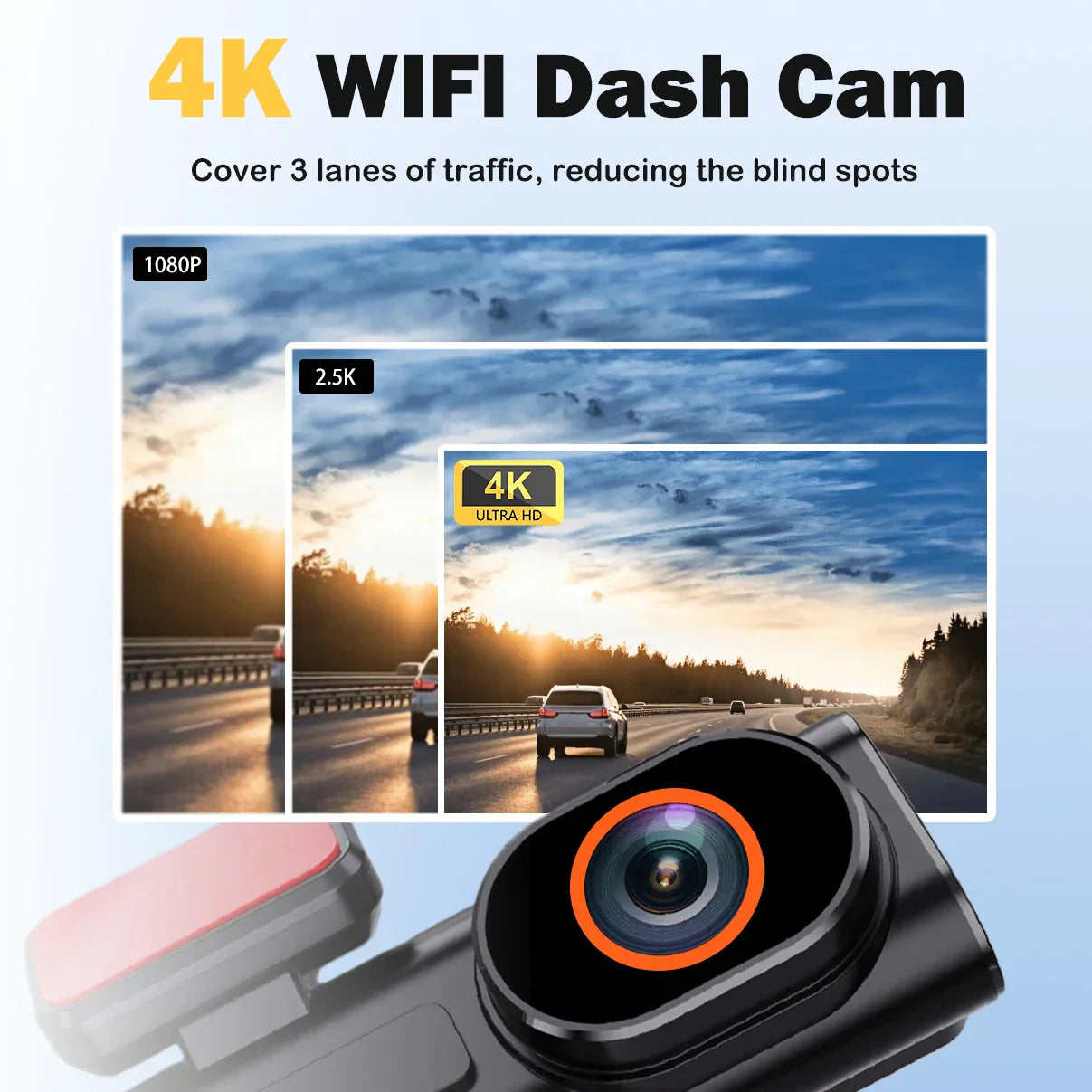 LUXEPremium™ 4K Dual Lens Dash Cam with Night Vision