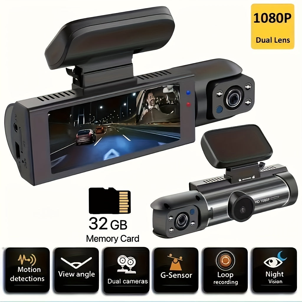 LUXEEssential ™  1080P Dual-Lens Car Dash Cam with Night Vision